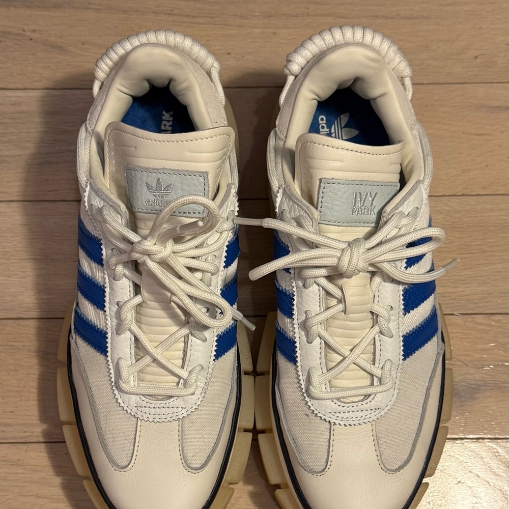 Adidas IVY PARK Cream and Blue Sneakers